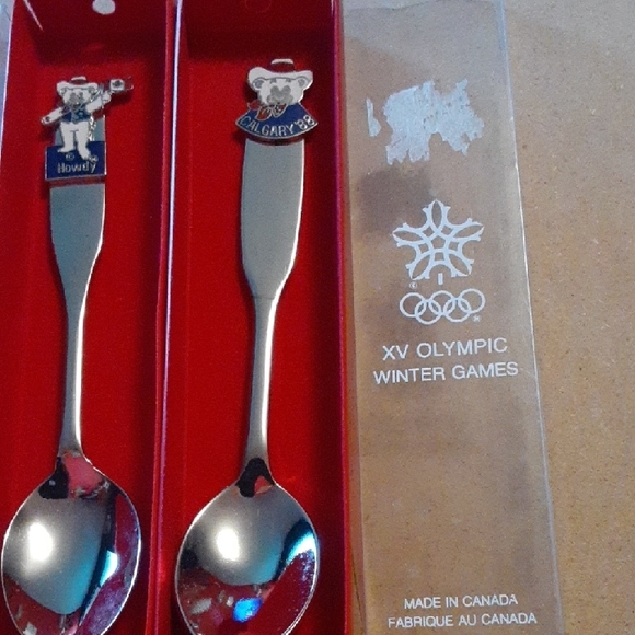 XV Olympic Winter Games Silver Souvenir Spoons - Picture 2 of 8